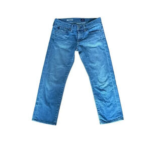 Adriano Goldschmied AG Blue Denim Jeans The Tomboy Crop Relaxed Straight 26 USA
